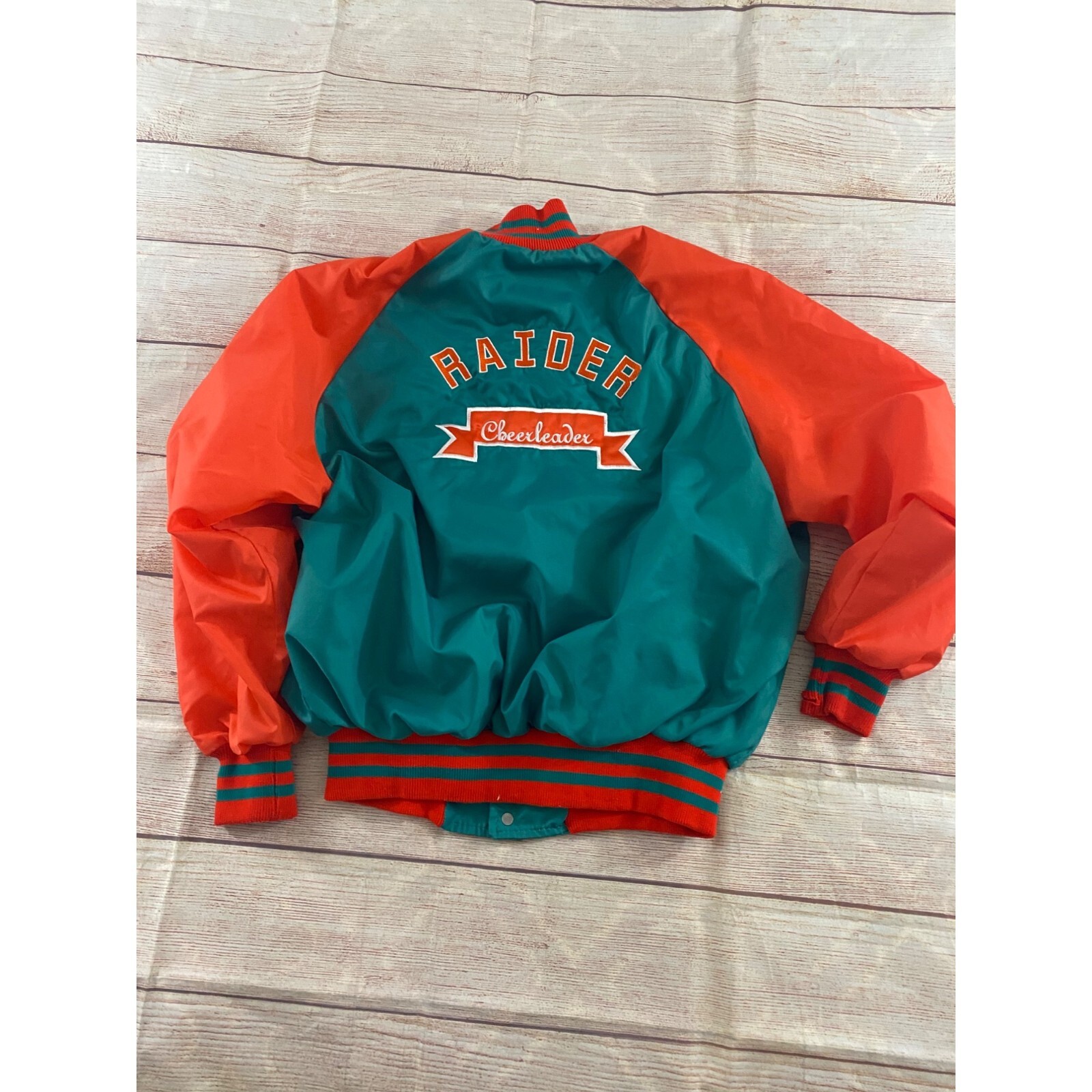 DeLong High School Raider Cheerleader Bomber Jacket … Gem