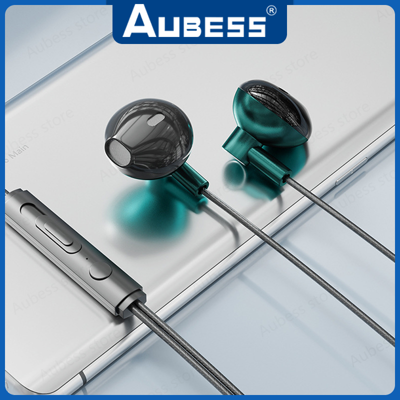 Type C Wired Earbuds with Mic 3.5mm Bass Stereo Headphones