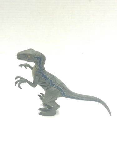 2017 Velociraptor Blue Jurassic World Dinosaur Battle Damage Toy Raptor Mattel - Picture 3 of 7