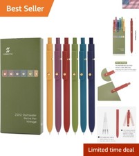 Versatile 6-Pc Fine Point Gel Pens: Quick Dry Black Ink for Everyday Elegance