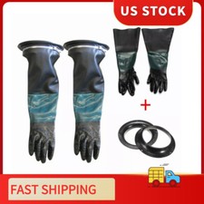 Heavy Duty Sandblasting Gloves for Sand Blast Cabinet Holder Clamps 1Pair