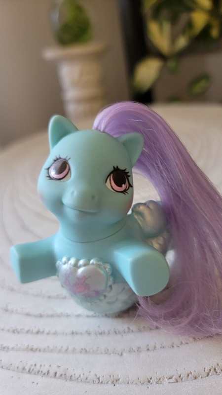 Vintage  My Little Pony G1 Baby Blue Sea Princess Fancy Mermaid Pony MLP 1991