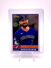 2025 Topps Heritage Baseball- Brendan Rodgers #293 Heritage Chrome Colorado