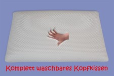 NEU komplett waschbares GEL Gelschaum Kopfkissen 80x40 Höhe 12 cm waschbar NEU