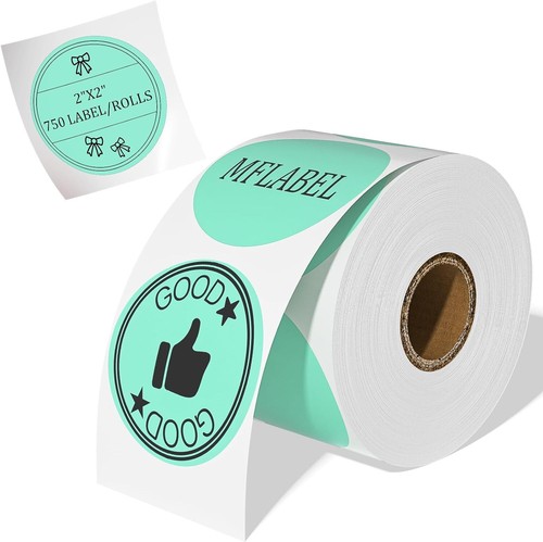 Pegatina autoadhesiva círculo 750/Rollo 2" etiqueta de logotipo hágalo usted mismo para cebra - Imagen 13 de 13