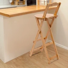 Modern Minimalist Folding Bar Stools Kitchen Counter Dining Chair Barstool
