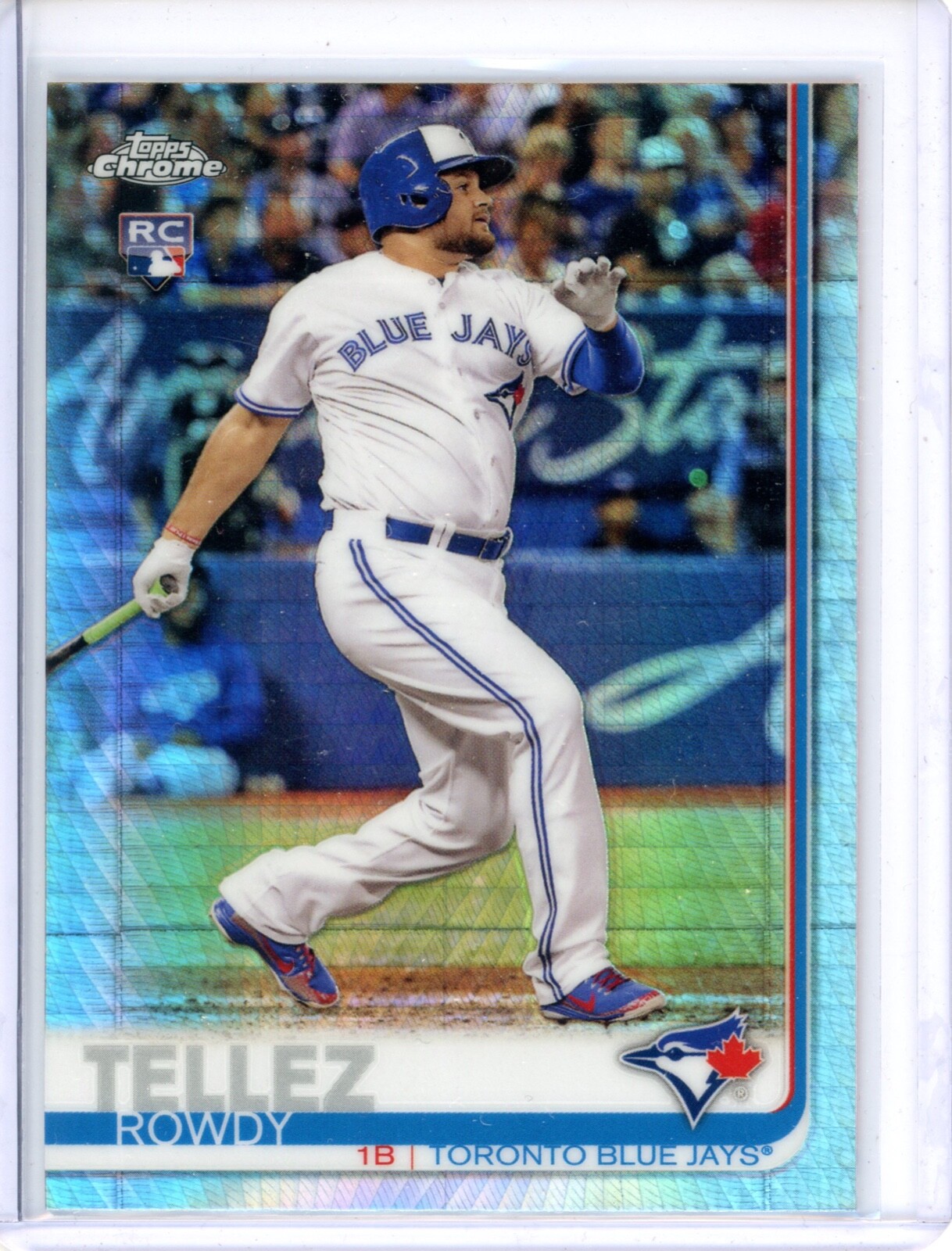 2019 Topps Chrome Rowdy Tellez 2 Prism Refractor Rookie Blue Jays Brewers RC