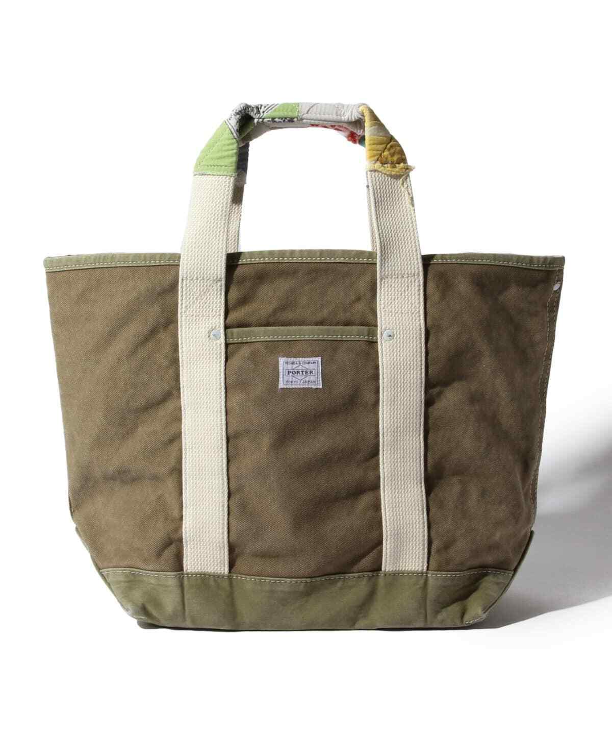 PORTER × fennica × B mark Yoshida / Bespoke rug handle tote bag (M) KHAKI