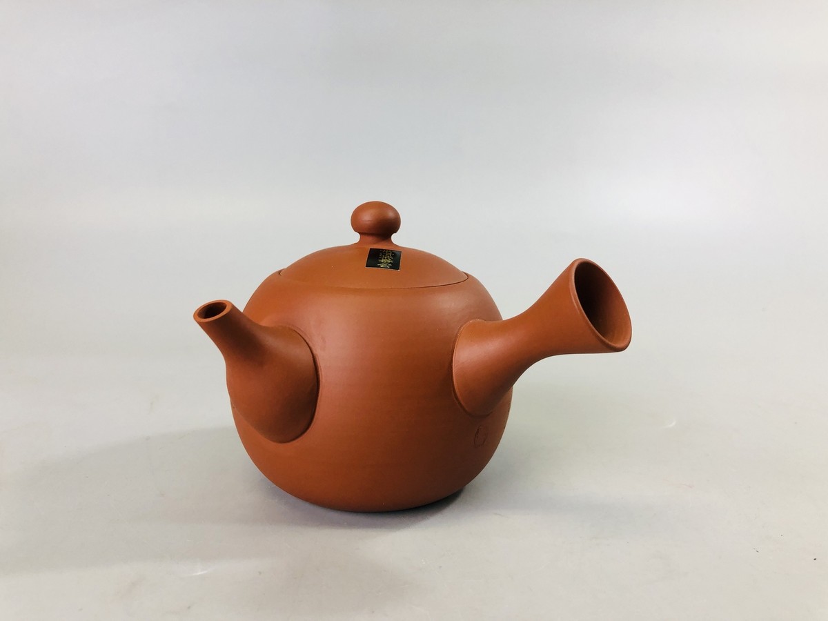 Y7297 TEA POT Tokoname-ware cup set signed box Japan Tea Ceremony