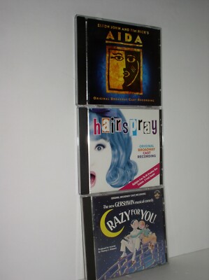 3 Cds Original Broadway Cast Recording Crazy For You Hairspray Aida Ebay