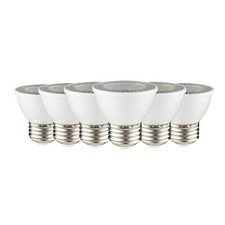 6PK MR16 LED Short Neck Light Bulb, 7W 50W , 5000K, E26, Dimmable, Spotlights