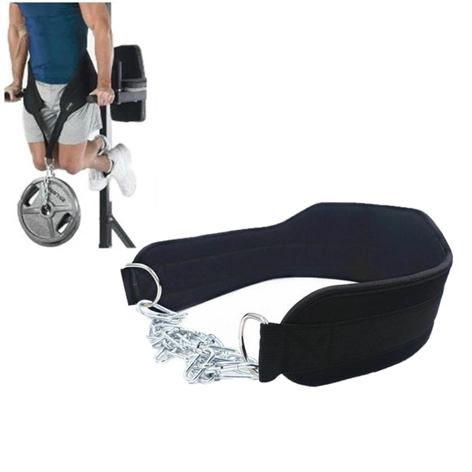 Dipping & Pull Up Weight Belt With Chain Gym Fitness back Support Dip/Dips/Ups - Image 4 of 4