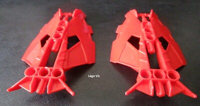 2赤色　ナポレオンヒル　おまとめ Lego 61805 x2 Bionicle Panel / Shield Red Bouclier Rouge du 8943