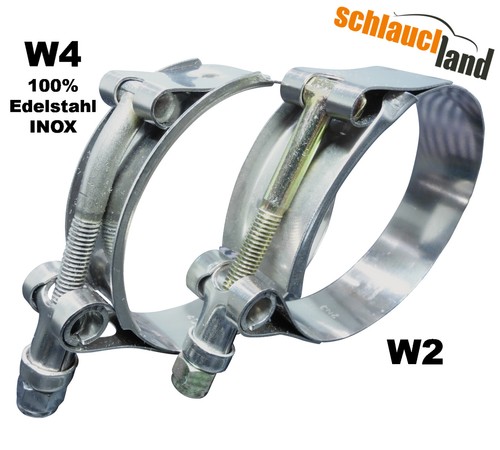 SCHLAUCHSCHELLE W4 T-Bolzen V2A INOX Edelstahl Klemme Rohr Schelle Gelenkbolzen - Bild 5 von 18