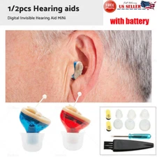 MiNi Invisible Hearing Aid CIC Small Sound Voice Amplifier Enhancer US Ship