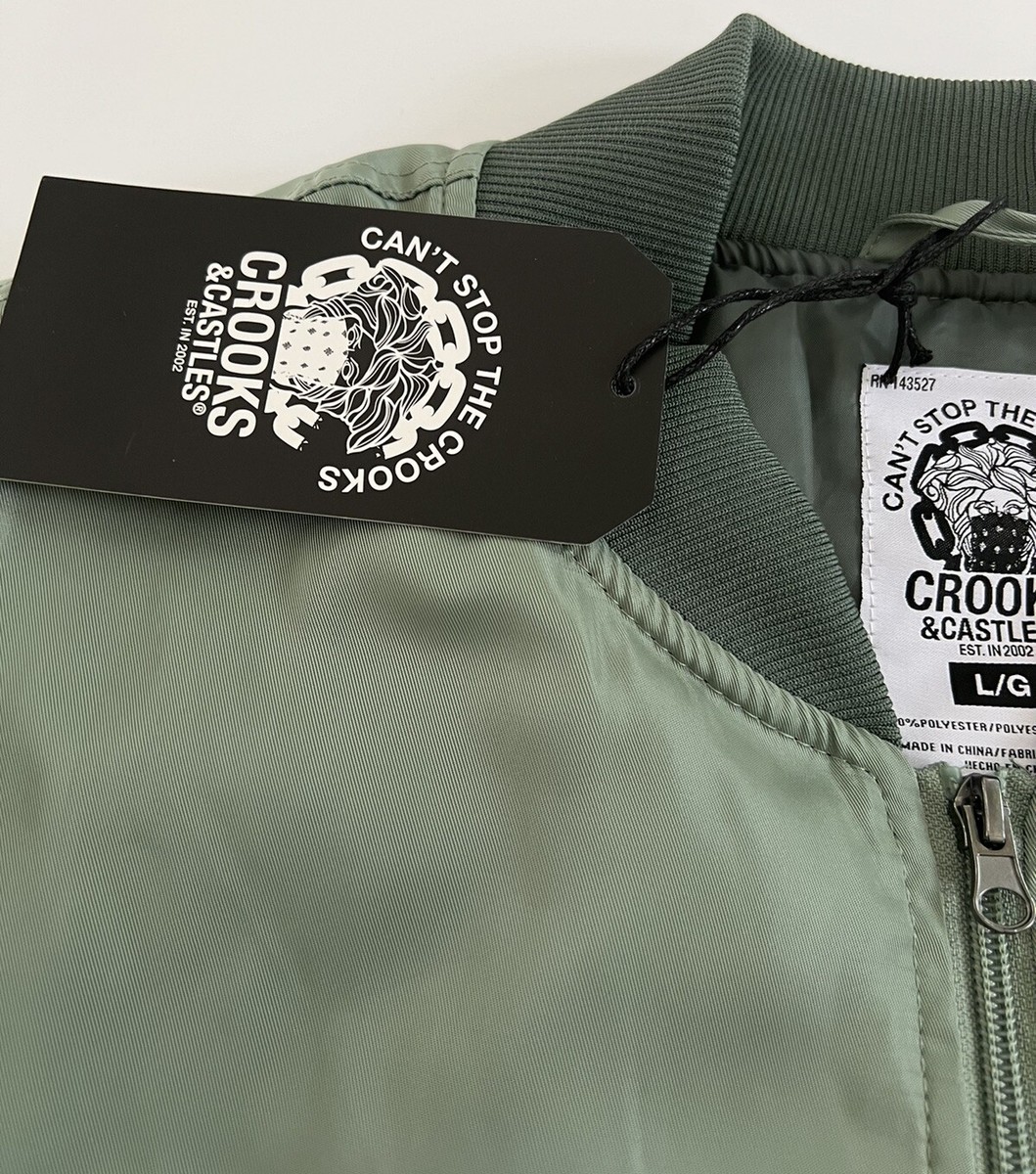Crooks And Castles Los Angeles Jacket Large Green NWT High Crooks And Castles Los Angeles Jacket Large Green NWT High