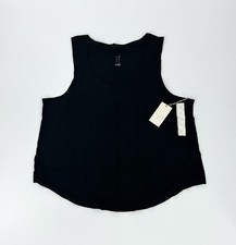 NWT A New Day Womens 100 Cotton Tank Top Black Sleeveless Scoop Neck XXL