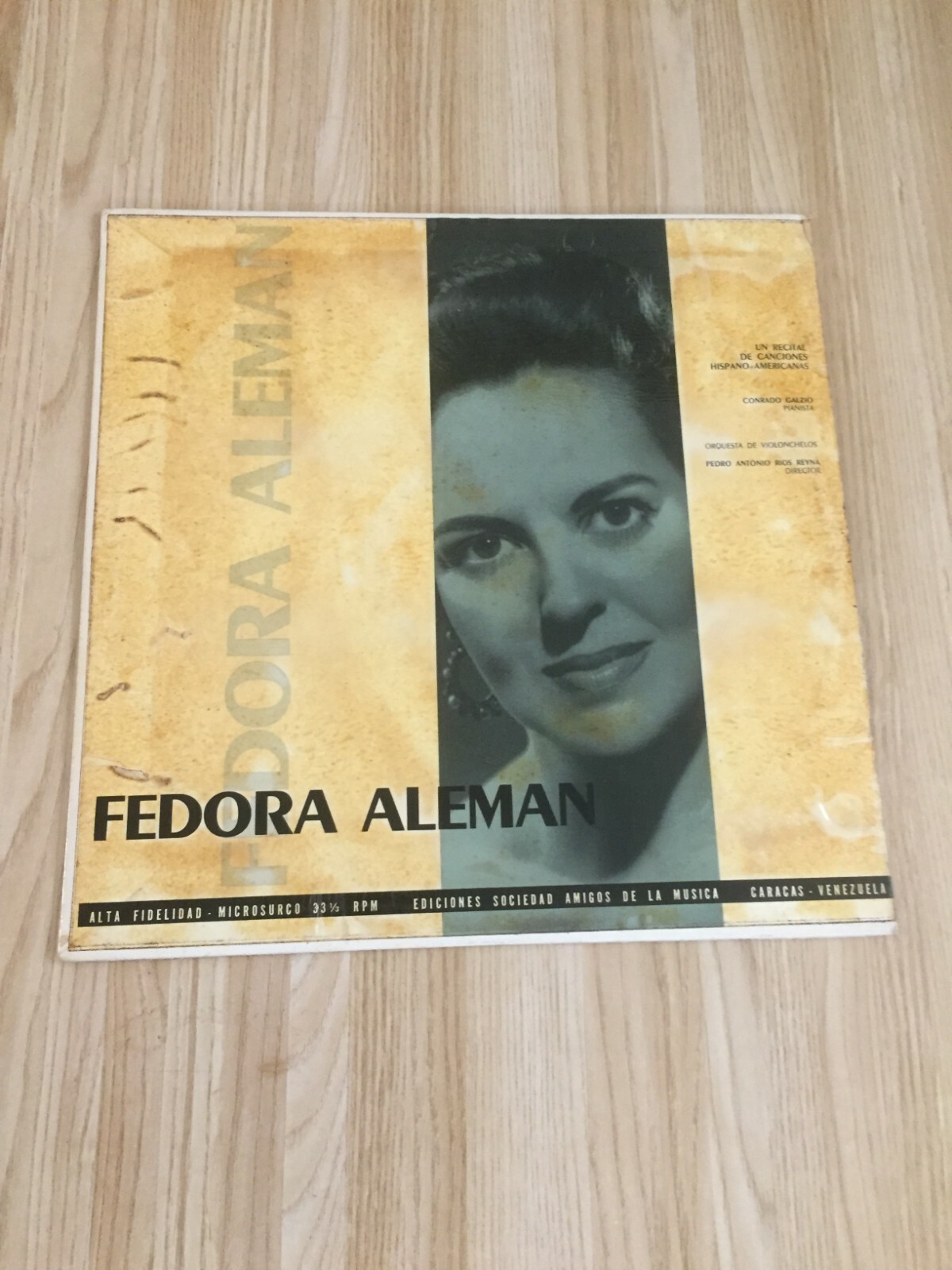Fedora Alemán ‎Un Recital De Canciones Hispano Americanas rare Venezuela LP VG+-image