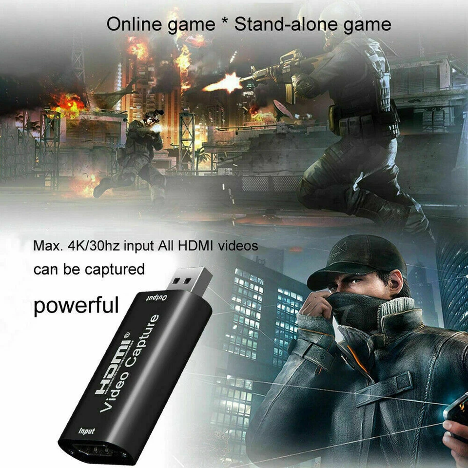 HDMI Video Capture Usb 2.0 HD 1080P Enregistreur Jeux Live Streaming - Photo 3/4