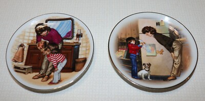 Set of 2 Special Memories by Tom Newsom Plates 1985, 1986 Avon 5 