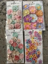 NEW - 4 Packs of Flower Stickers by THE PAPER STUDIO