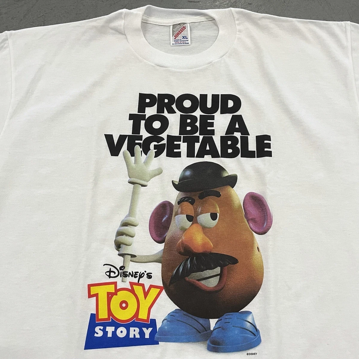 Vintage 90s Toy Story Mr. Potato Head Movie Promo Tee Men’s XL Disney Rare