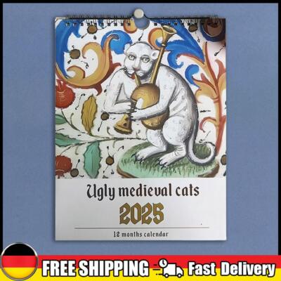 Medieval Cat Calendar 2025 Ugly Medieval Cats 2025 Calendar Home Decoration