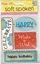 MAMBI Soft Spoken by Chester 3D stickers BIRTHDAY Theme 93361 Fast FREE Ship!