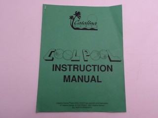 Catalina Games- Cool Pool- Instruction Manual - NOS