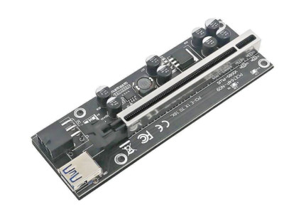 Ethereum PCI-E 1x to 16x Powered USB3.0 GPU Riser Extender Adapter Card VER 009