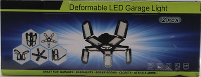 Deformable Led Garage Light 180 Watt 1800 Lumes 2 Pc