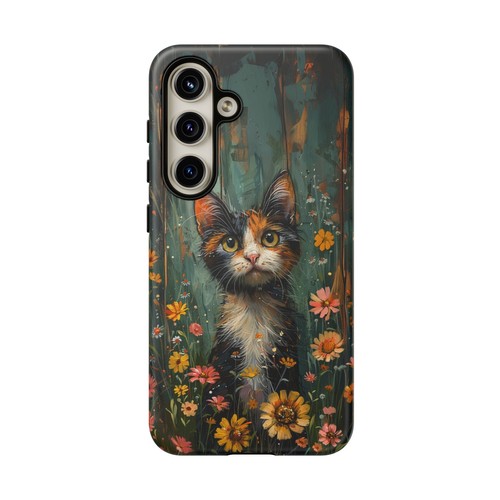 For iPhone | Samsung Galaxy | Pixel Phone Case - Calico Cat Flowers Pastel - 第 163/256 張圖片