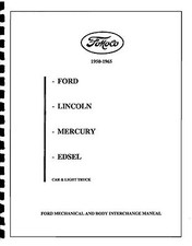 Ford Edsel Parts Interchange 50 51 52 53 54 55 56 57 58 59 60 61 62 63 64 65