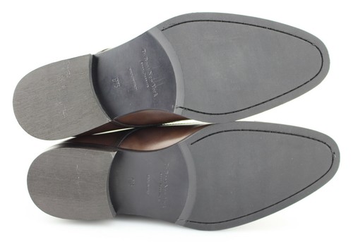 Hombre TO BOOT NEW YORK 'Koning' Marrón Cuero Monje Correa Mocasines Talla US 9.5 - D - Imagen 6 de 6