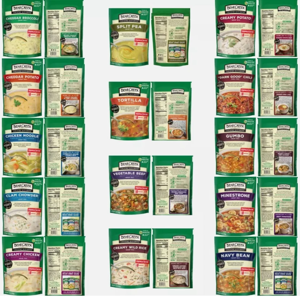 Bear Creek 汤混合服务 8 自制品种包价格实惠! — 第 2/3 张图片