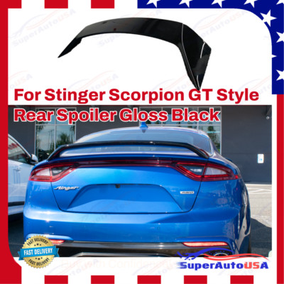 Fits Stinger 18-24 Black Pearl Scorpion Edition GT Style Trunk Lip Spoiler Wing