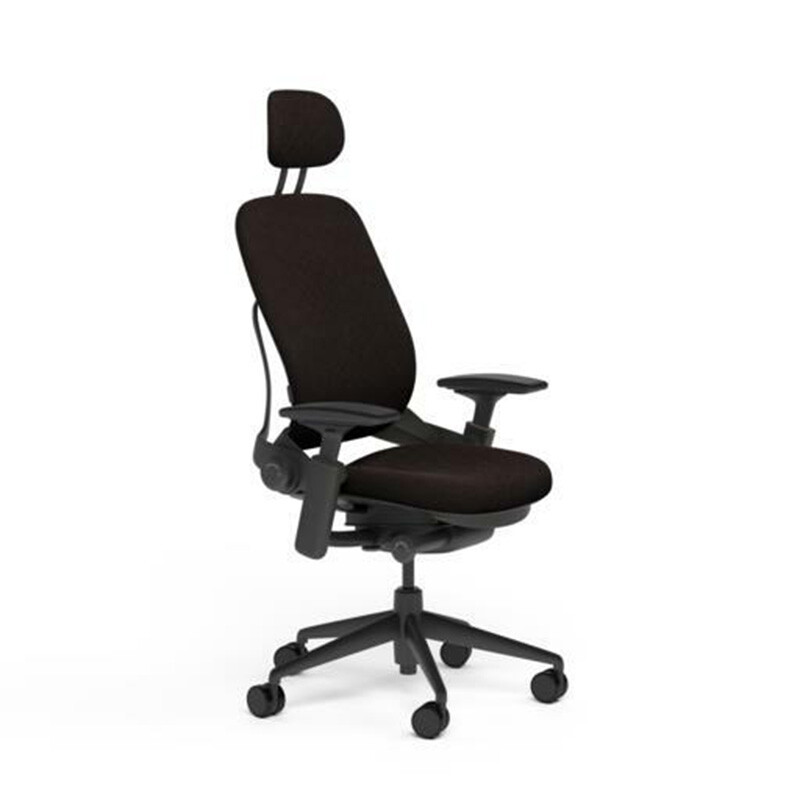 Steelcase Leap Office Chair V2 Adjustable Headrest Black Frame