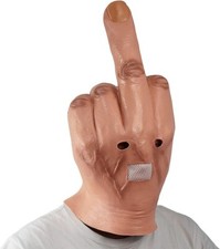 Middle Finger Mask Adults Creepy Realistic Middle Finger Halloween Costume Mask