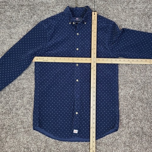 Vineyard Vines Shirt Mens Small Blue All Over Print Corduroy Classic Fit Murray - Picture 7 of 10