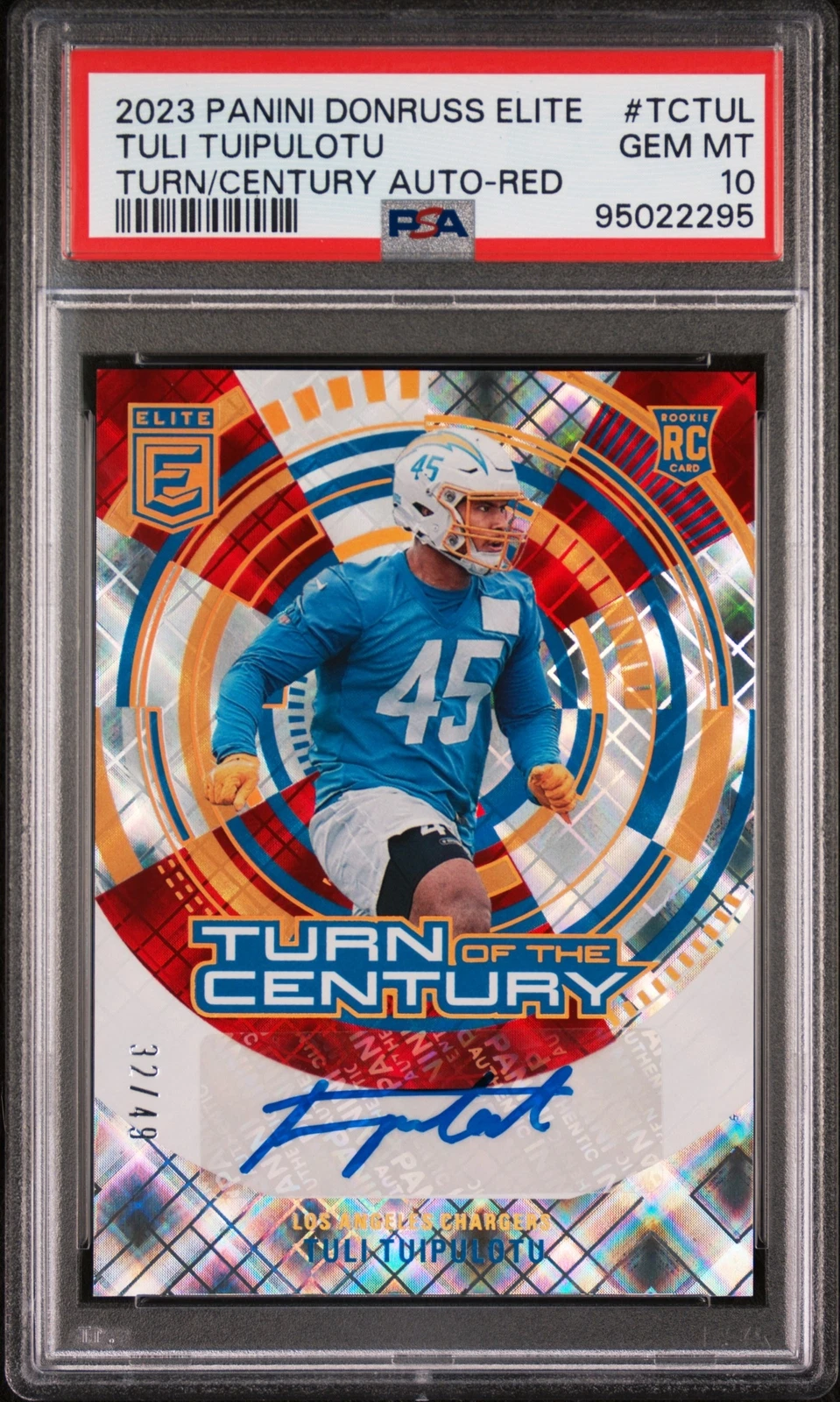 Tuli Tuipulotu Panini Donruss Elite Turn of the Century Autograph #TCTUL Red