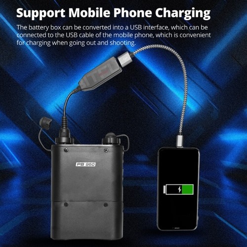 PB960 Power Battery Pack AD360/AD180 Battery Case Cable for Cell Phone Laptop - Zdjęcie 4 z 6