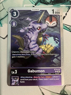 Gabumon ST16-03 R Digimon CCG Wolf of Friendship NM