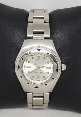 Ladies Rio Havana By Del Sol Round  Silver Tone Analog Quartz Watch C9