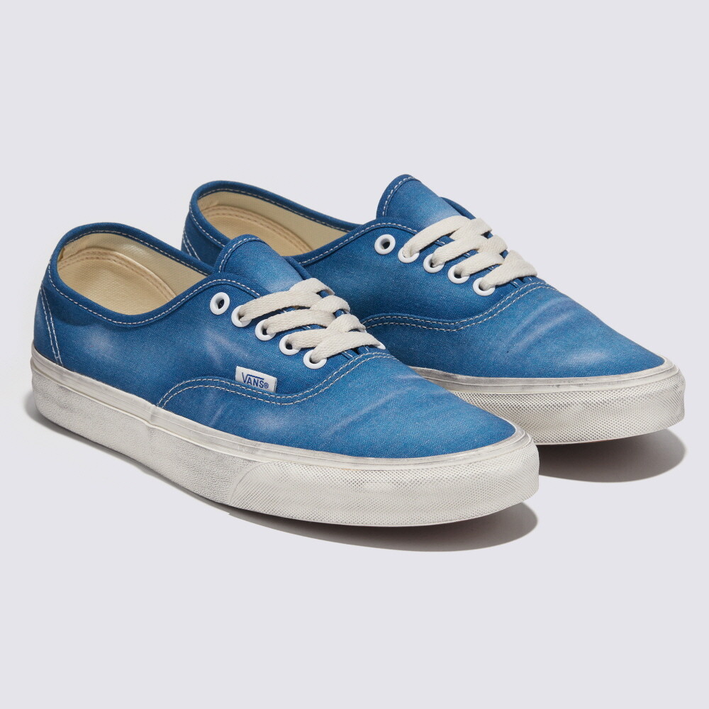 ◆正規品◆VANS AUTHENTIC WAVE WASHED BLUE◆関税込◆男女共用 New Vans Authentic Wave Washed Blue Sneakers Low-Top Shoes