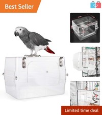 Spacious Bird Bath for Cage - Safe, Clear Bathing Experience for All Birds