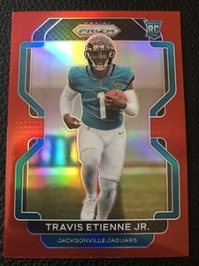 TRAVIS ETIENNE JR. 2021 Panini Prizm  #344 Rookie RC Red Retail SSP Jaguars