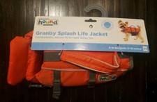 Outward Hound Granby Splash Life Jacket Orange  Grey Extra Small Dogs 5-15 Lbs