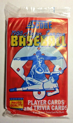 1988 Score Baseball Cards, 1 Unopened Sealed Wax PACK From Wax Box, 17 Cards - Picture 3 of 4