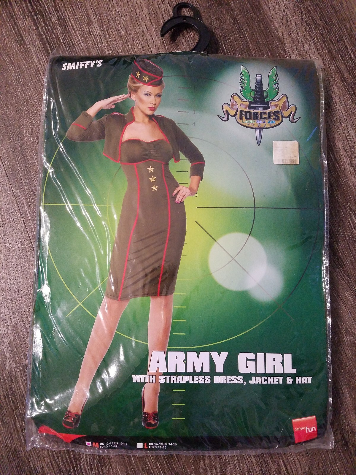 ZP Adult Military Army Girl Halloween Costume Size L Gem