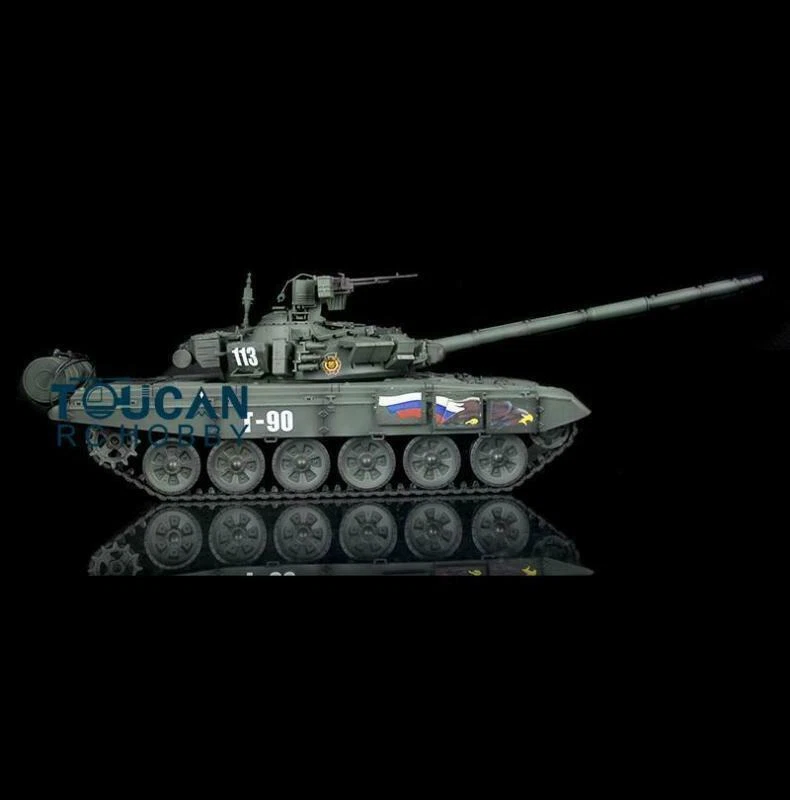 Henglong Plastic Russia T90 RTR RC Tank 7.0 1/16 Green 3938 BB IR 360° Turret - Image 2 of 4